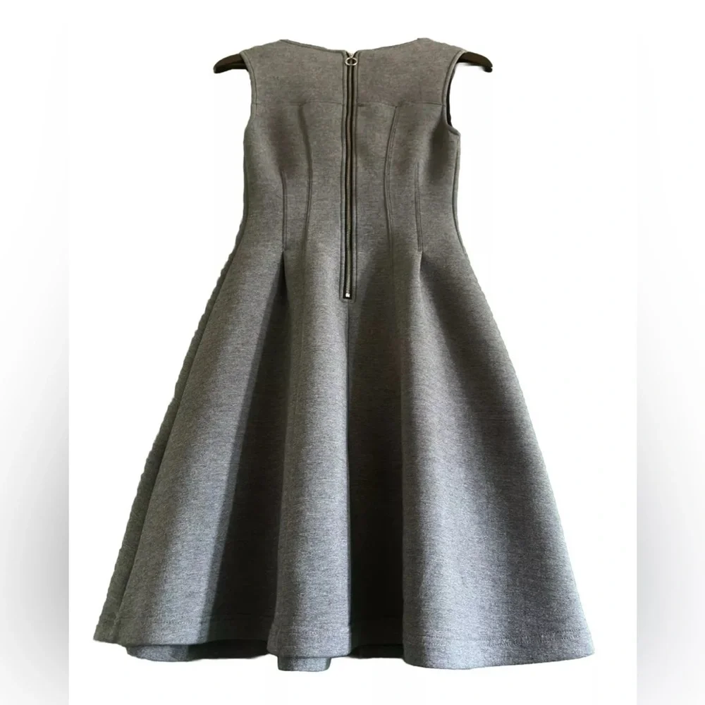 Maeve Anthropologie Debutant Scuba Dress HEATHER GREY size XS LIKE NEW - Picture 2 of 3